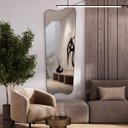Ver imagem 3 de Espelho Grande Corpo Inteiro Orgânico 70x170cm - Modelo Cancun Preto