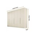Ver imagem 4 de Guarda Roupa Casal 6 Portas e 4 Gavetas Oslo Peroba/off White - Europa