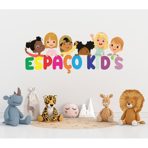 Adesivo de Parede Espaço Kids para Escolas e Brinquedoteca