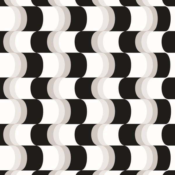 Papel De Parede Adesivo Lavável Abstrato Preto 9m - 1