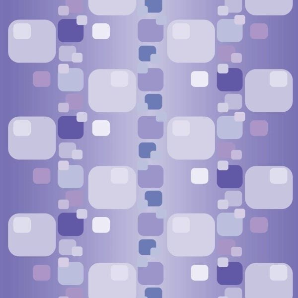 Papel De Parede Adesivo Lavável Quadrados Roxos 9m - 1