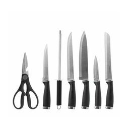 JOGO DE FACA TESOURA E CEPO COUPER PRETO - 2