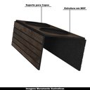 Ver imagem 2 de Kit 09 Esteiras Bandeja Com Suporte Para Copos Para Sofá MDF Tabaco - Gran Belo