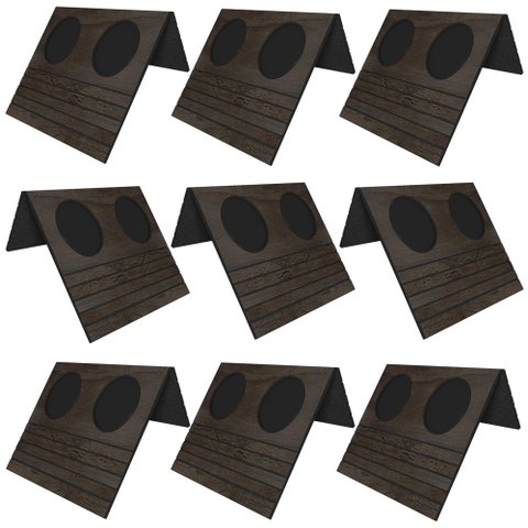 Kit 09 Esteiras Bandeja Com Suporte Para Copos Para Sofá MDF Tabaco - Gran Belo