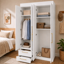 Ver imagem 6 de Guarda-Roupa 4 Portas e 2 Gavetas Smart Branco