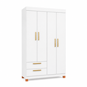 Ver imagem 3 de Guarda-Roupa 4 Portas e 2 Gavetas Smart Branco