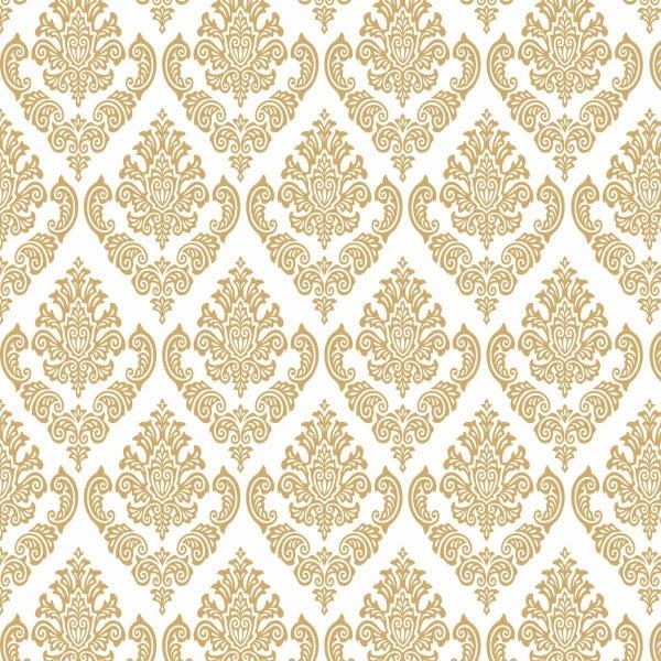 Papel De Parede Adesivo Lavável Abstrato Retrô Dourado 3m - 1