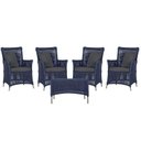 Ver imagem 1 de 4 Poltronas e 1 Mesa Igapó Alumínio Fendi Corda Náutica E11 Azul