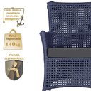 Ver imagem 4 de 4 Poltronas e 1 Mesa Igapó Alumínio Fendi Corda Náutica E11 Azul