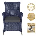 Ver imagem 5 de 4 Poltronas e 1 Mesa Igapó Alumínio Fendi Corda Náutica E11 Azul