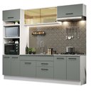 Ver imagem 3 de Armário de Cozinha Completa 270cm Branco Cinza Agata Madesa 03
