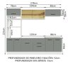 Armário de Cozinha Completa 270cm Branco Cinza Agata Madesa 03 - 4