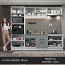 Ver imagem 6 de Armário de Cozinha Completa 270cm Branco Cinza Agata Madesa 03