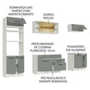 Ver imagem 5 de Armário de Cozinha Completa 270cm Branco Cinza Agata Madesa 03