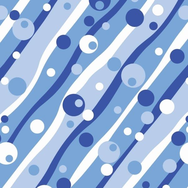 Papel De Parede Adesivo Lavável Bolhas Azuis 18m - 1