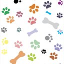Ver imagem 3 de Papel de Parede Adesivo Pet Shope Patinhas Coloridas 3m