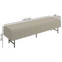 Ver imagem 4 de Puff Recamier 143 cm Pes Metal Baid Veludo SL 940 Peer