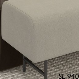 Puff Recamier 143 cm Pes Metal Baid Veludo SL 940 Peer - 5