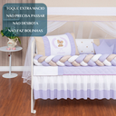 Ver imagem 6 de Kit Berço Trança Ursinho Marinho Menino 11 Peças com Saia:lilas