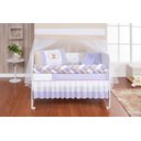 Ver imagem 1 de Kit Berço Trança Ursinho Marinho Menino 11 Peças com Saia:lilas