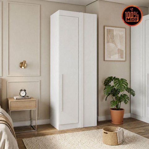 Módulo Canto Reto Áurea 1 Porta de Bater MDF Branco Arbo Design