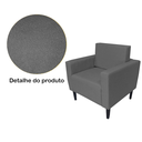 Ver imagem 3 de Poltrona Estofada Para Sala de Espera Leticia Slim Suede Cinza - LM DECOR