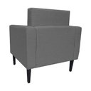 Ver imagem 4 de Poltrona Estofada Para Sala de Espera Leticia Slim Suede Cinza - LM DECOR