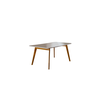 Conjunto Sala de Jantar 6 Lugares Mesa Slim Madeira Maciça e Cadeiras em Veludo Azul - 3
