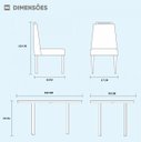 Ver imagem 6 de Conjunto Sala de Jantar 6 Lugares Mesa Slim Madeira Maciça e Cadeiras em Veludo Azul