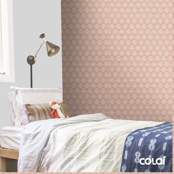 Papel De Parede Adesivo Lavável Abstrato Rosa Bebê 9m - 5