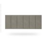 Painel P/ Cabeceira Cama Box Riscadinha Casal 1,40 Estofada Suede Bege - 4