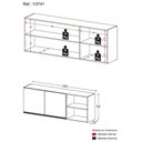 Ver imagem 3 de Armário de Cozinha Aéreo 150cm 2 Portas Veneza Multimóveis V3741 Branco