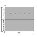 Ver imagem 4 de Cabeceira Queen Cama Box Botões Provençal Bege Suede com Pés 120cm Altura Rbl