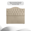 Ver imagem 3 de Cabeceira Queen Cama Box Botões Provençal Bege Suede com Pés 120cm Altura Rbl