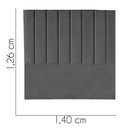 Ver imagem 3 de Cabeceira Carla Pé Plástico 140cm Casal Para Cama Box Quarto Linho Cinza - Gat Magazine