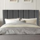 Ver imagem 1 de Cabeceira Carla Pé Plástico 140cm Casal Para Cama Box Quarto Linho Cinza - Gat Magazine