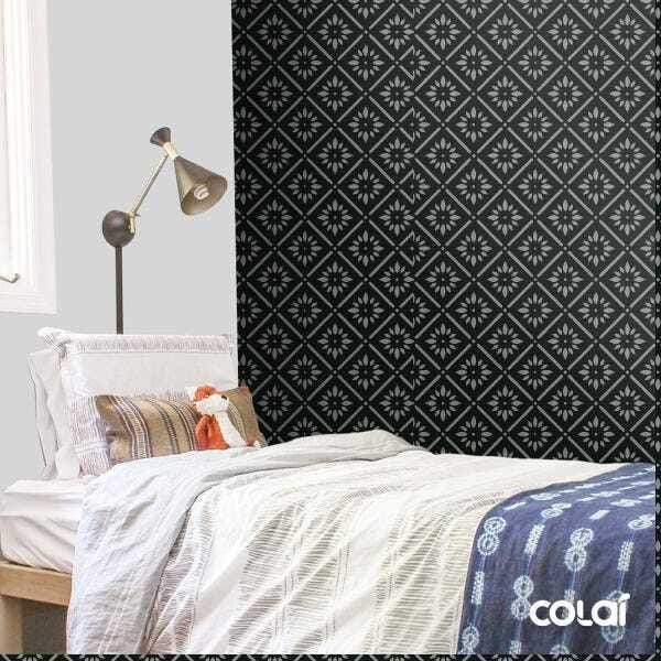 Papel De Parede Adesivo Lavável Abstrato Negro 18m - 5