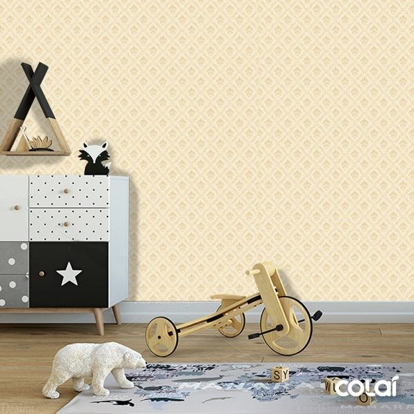 Papel De Parede Lavável Abstrato Amarelo Seletivo 18m - 3
