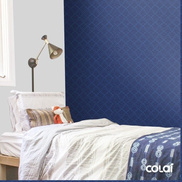 Papel De Parede Adesivo Lavável Abstrato Azul Escuro 15m - 5