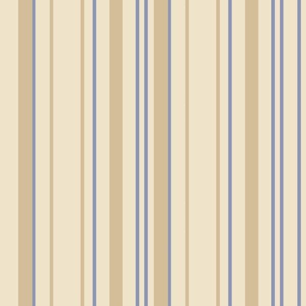 Papel De Parede Adesivo Lavável Listrado Azul E Bege 3m - 1