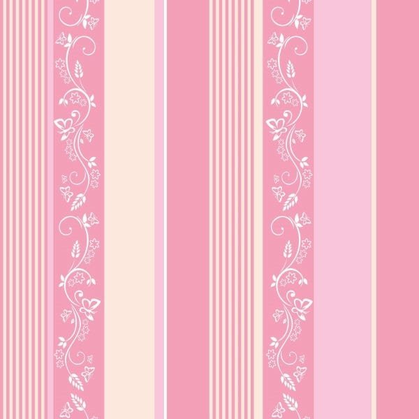 Papel De Parede Adesivo Lavável Listrado Pink 6m - 1