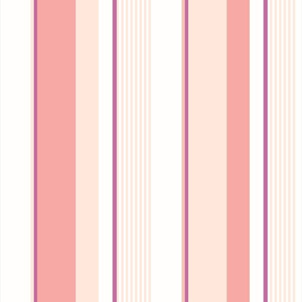 Papel De Parede Adesivo Lavável Listrado Rosa Chá 6m - 1