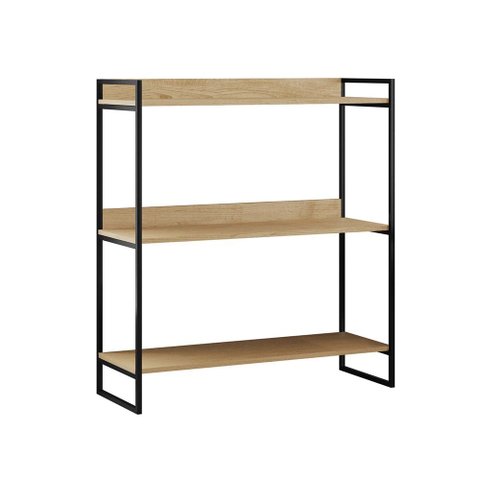 Aparador Industrial 3 Prateleiras Córdoba 95cm Preto e Castanho