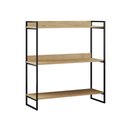 Ver imagem 1 de Aparador Industrial 3 Prateleiras Córdoba 95cm Preto e Castanho
