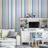 Papel De Parede Adesivo Lavável Listrado Cinza E Azul 6m - 2