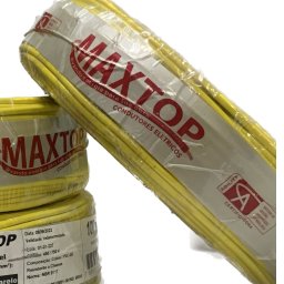 fio cabo flexivel 2,5mm rolo 100 metros MAXTOP:amarelo - 1