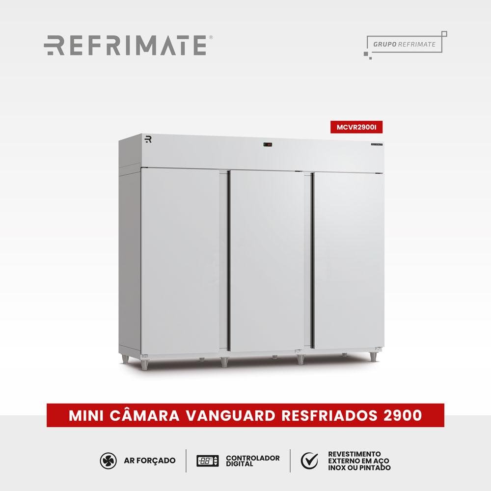 Mini Câmara Resfriados para Carne Vanguard 2900 Gancheira Inox Mcvr2900i 220v - Refrimate - 2