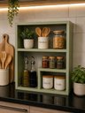 Ver imagem 6 de Prateleira Elegance Suspensa em Mdf Decorativa Sala Banheiro Verde