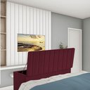 Ver imagem 1 de Calçadeira Baú Recamier Estofada Cama Queen 160cm Carla Suede Bordo- Mabe Magazine