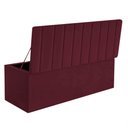 Ver imagem 3 de Calçadeira Baú Recamier Estofada Cama Queen 160cm Carla Suede Bordo- Mabe Magazine